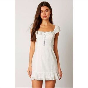 Like NEW COTTON Candy LA White Eyelet Mini Dress size large